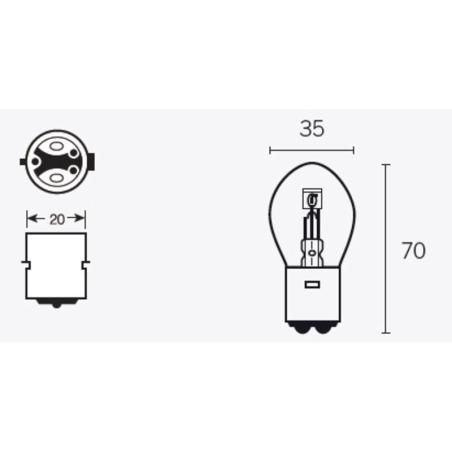 TECNIUM 14672 : Caja de 10 lámparas BILUX 12V45/40W