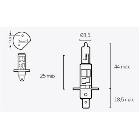 V PARTS 14636 : LAMPARA HALOGENA H1