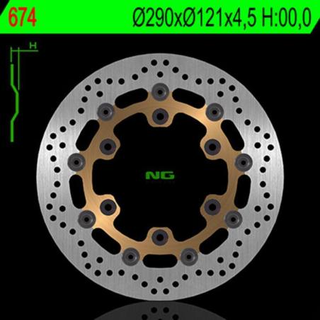 NG BRAKE DISC 674 : Disco de freno NG BRAKES redondo flotante