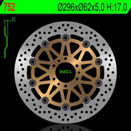 NG BRAKE DISC 752 : Disco de freno NG BRAKES redondo flotante