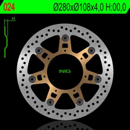 NG BRAKE DISC 024 : Disco de freno NG BRAKES redondo flotante