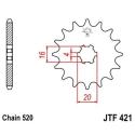 JT SPROCKETS JTF421.11 : Piñon JT 421 de acero con 11 dientes