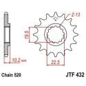 JT SPROCKETS JTF432.12 : Piñon JT 432 de acero con 12 dientes