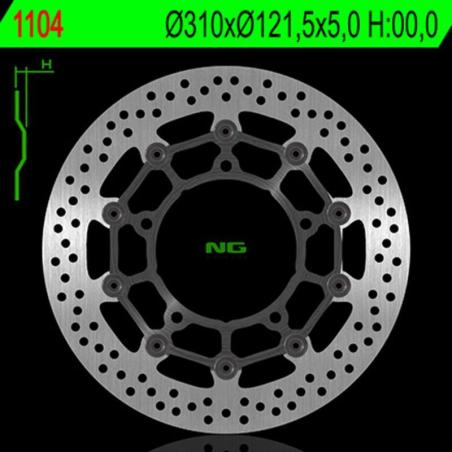 NG BRAKE DISC 1104 : Disco de freno NG BRAKES redondo flotante