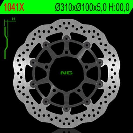 NG BRAKE DISC 1041X : Disco de freno NG BRAKES ondulado flotante