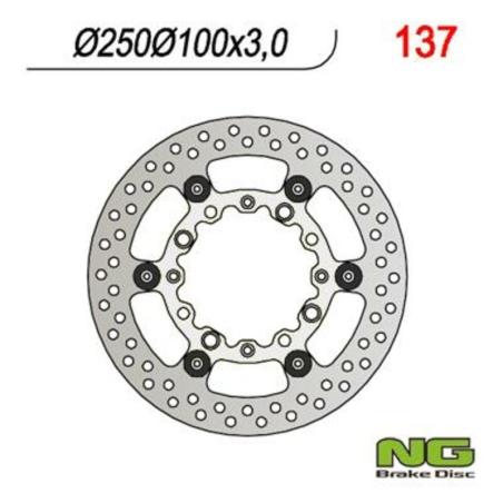 NG BRAKE DISC 137/OLD : Disco de freno NG BRAKES redondo flotante