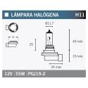 V PARTS H11 : LAMPARA HALOGENA H11