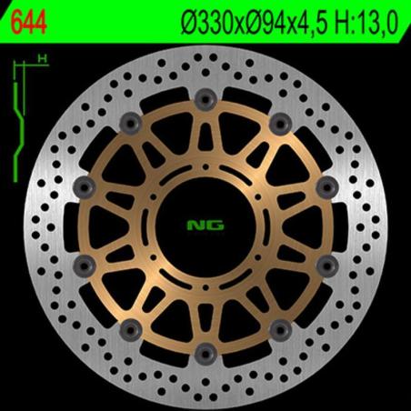 NG BRAKE DISC 644 : Disco de freno NG BRAKES redondo flotante