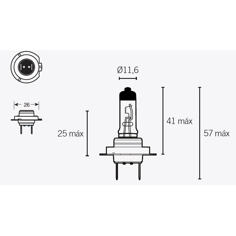 V PARTS 14641 : LAMPARA HALOGENA H7