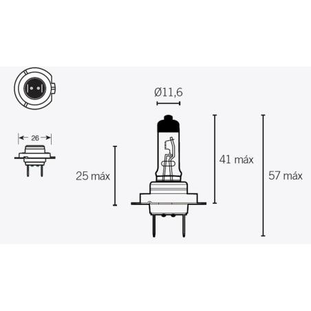 V PARTS 14641 : LAMPARA HALOGENA H7