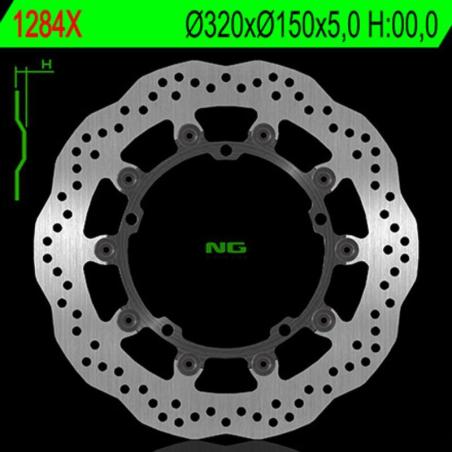 NG BRAKE DISC 1284X : Disco de freno NG BRAKES ondulado flotante