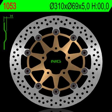 NG BRAKE DISC 1053 : Disco de freno NG BRAKES redondo flotante