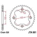 JT SPROCKETS JTA881.38 : Corona JT 881 de aluminio con 38 dientes