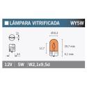 V PARTS W5W : Caja de 10 lámparas 12V5W