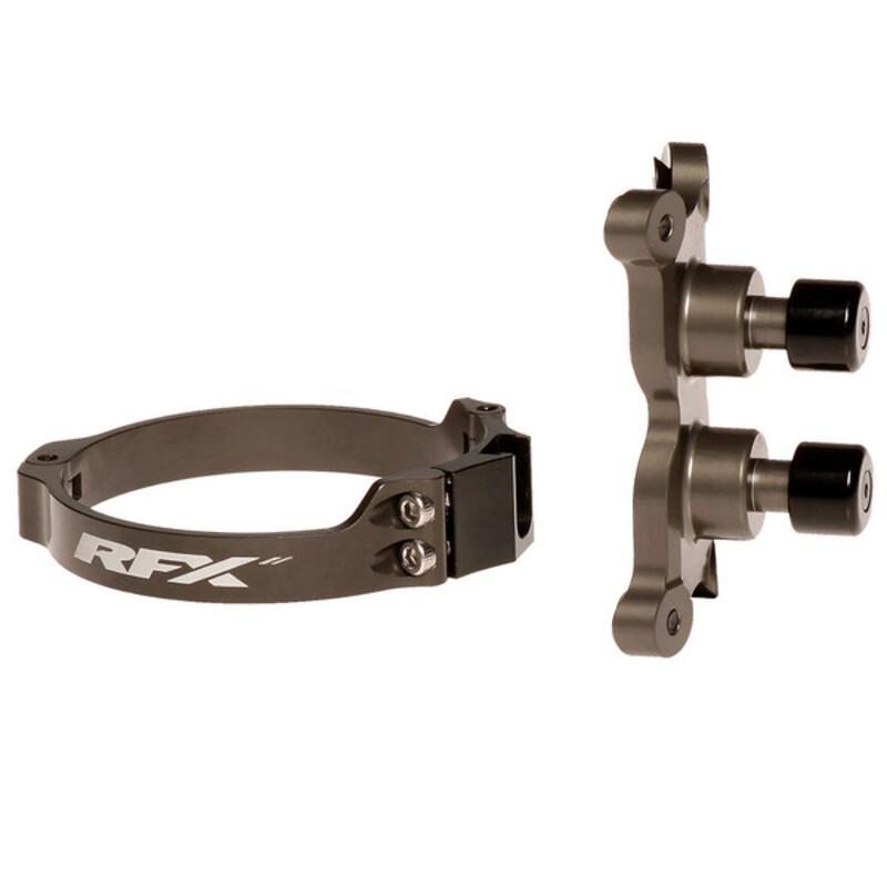 RFX FXLA5040199HA : Sistema de salida rápida doble botón RFX Pro Series 2 (anodizado duro) - KTM/Husqvarna Factory WP 52mm