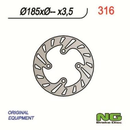 NG BRAKE DISC 316 : Disco de freno NG BRAKES redondo fijo