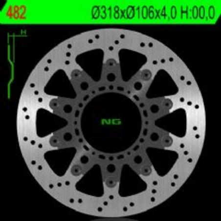 NG BRAKE DISC 482 : Disco de freno NG BRAKES redondo flotante