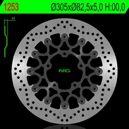 NG BRAKE DISC 1253 : Disco de freno NG BRAKES redondo flotante