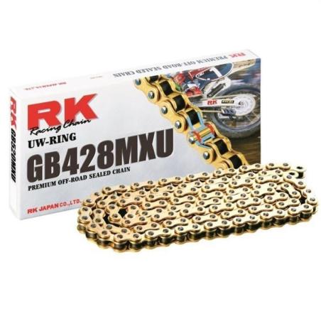 Cadena RK GB428MXU con 134 eslabones oro