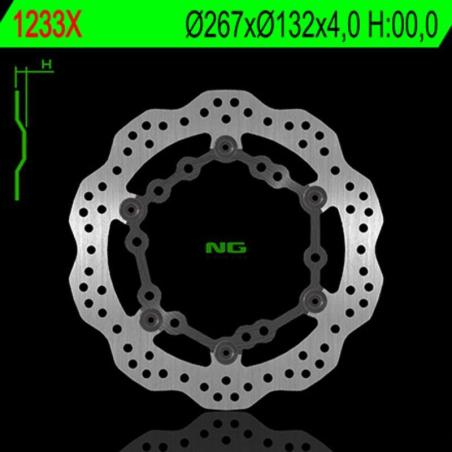 NG BRAKE DISC 1233X : Disco de freno NG BRAKES ondulado flotante