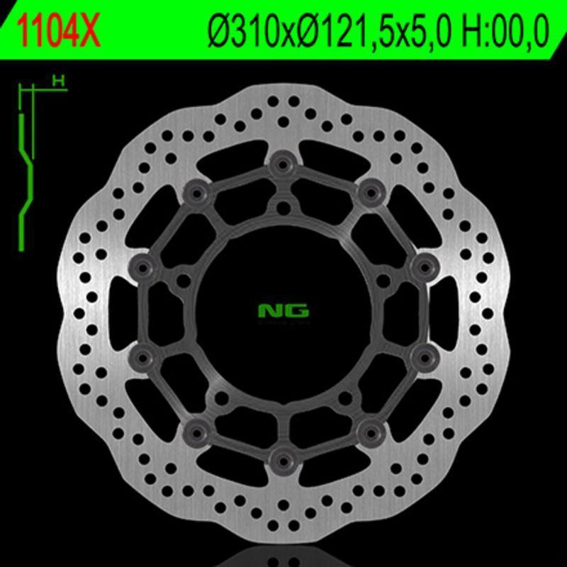 NG BRAKE DISC 1104X : Disco de freno NG BRAKES ondulado flotante