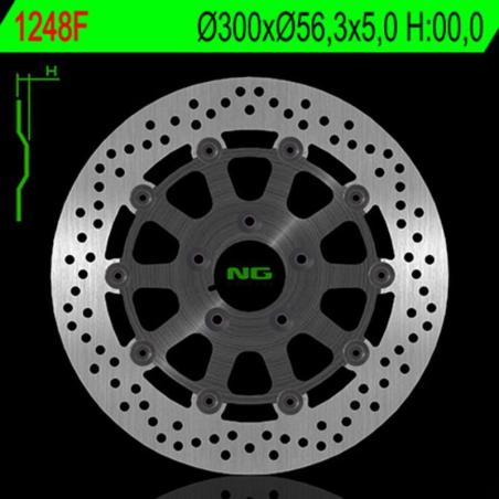 NG BRAKE DISC 1248F : Disco de freno NG BRAKES redondo flotante