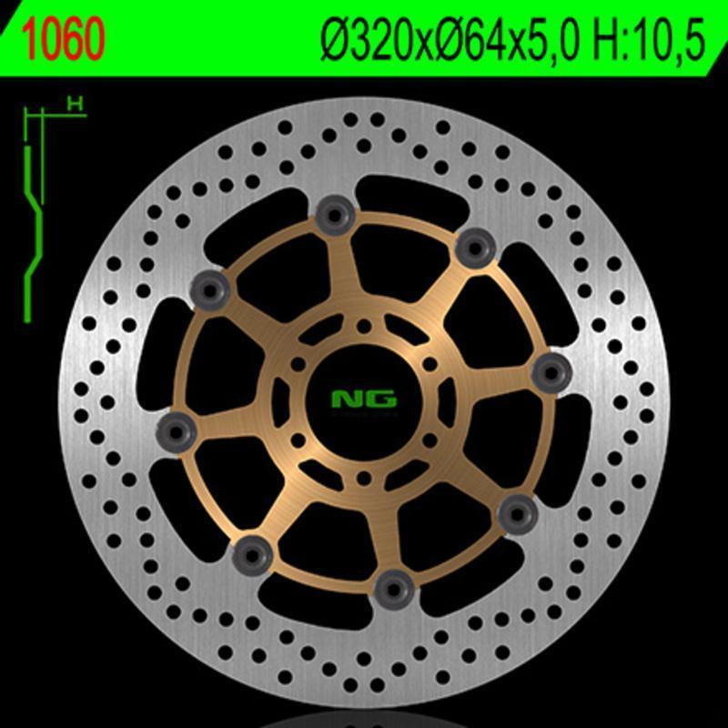 NG BRAKE DISC 1060 : Disco de freno NG BRAKES redondo flotante