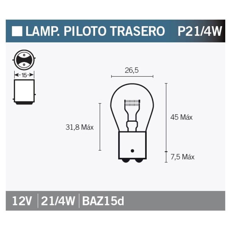 OSRAM 7225 : Caja de 10 lámparas OSRAM 7225