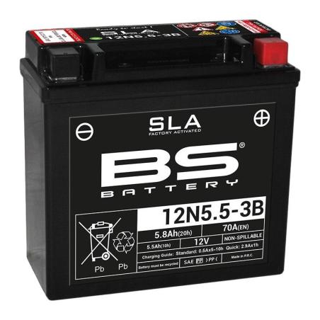 BS BATTERY 300840 : Batería BS BATTERY SLA 12N5.5-3B (FA)