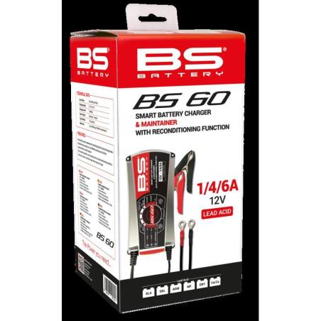 BS BATTERY 700532 : Cargador de bateria inteligente Pro BS Battery BS60 - 12V 1/4/6A