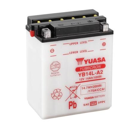 YUASA YB14L-A2 (CP) : Batería YUASA YB14L-A2 Combipack (con electrolito)