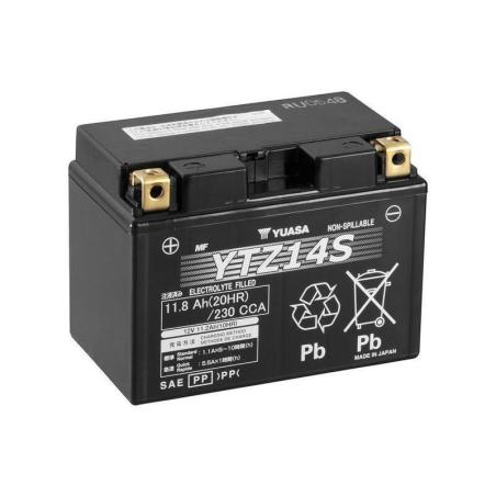 YUASA YTZ14S : Yuasa battery YTZ14S Wet Charged (cargada y activada)