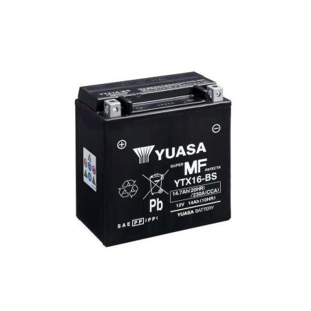 YUASA YTX16-BS : Batería YUASA YTX16-BS Combipack (con electrolito)