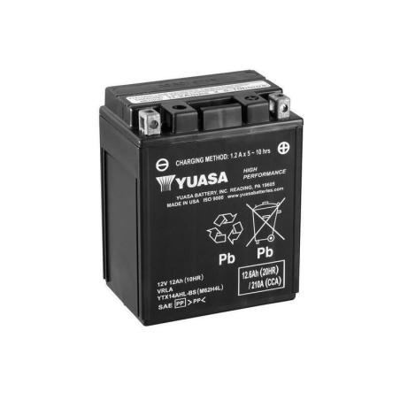 YUASA YTX14AHL-BS : Batería YUASA YTX14AHL-BS Combipack (con electrolito)