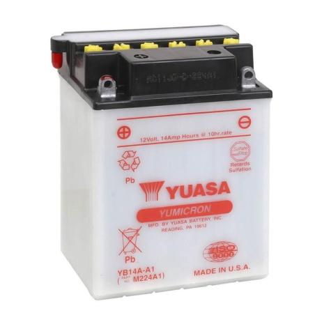 YUASA YU-YB14A-A1-DC : Batería YUASA YB14A-A1 Dry charged (sin electrolito)