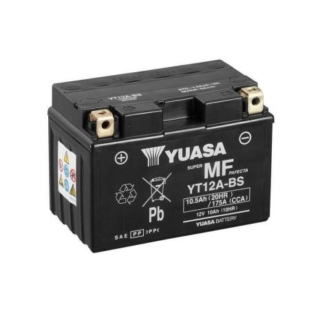 YUASA YT12A-BS : Batería YUASA YT12A-BS Combipack (con electrolito)