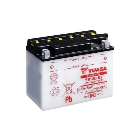 YUASA YB12B-B2 : Batería YUASA YB12B-B2 Dry charged (sin electrolito)