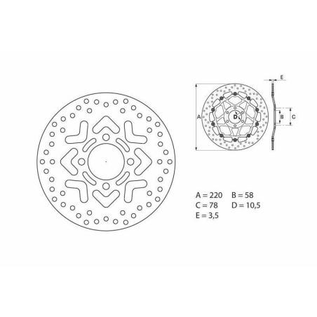 BREMBO 68B40759 : Disco de freno BREMBO Serie Oro redondo fijo