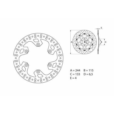 BREMBO 68B40790 : Disco de freno BREMBO Serie Oro redondo fijo