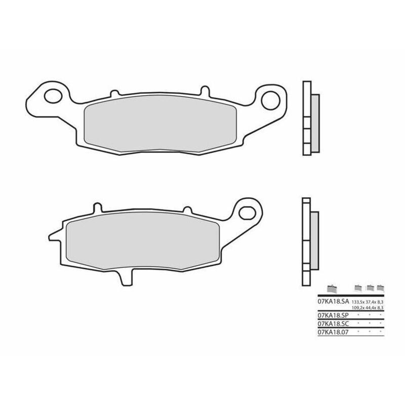 BREMBO 07KA1807 : Pastillas de freno orgánicas Brembo 07KA1807