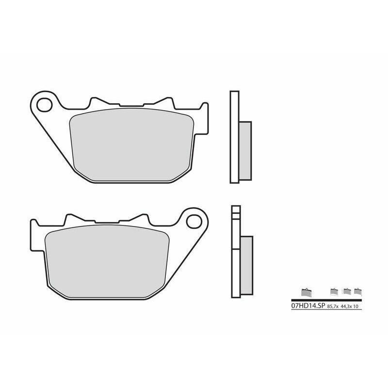 BREMBO 07HD14SP : Pastillas de freno sinterizadas Brembo 07HD14SP