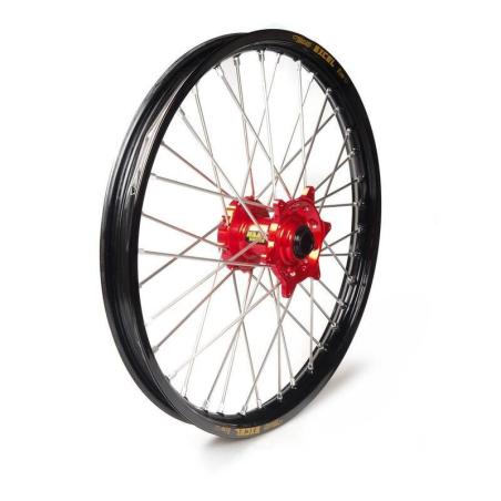 HAAN WHEELS 1 13004/3/6 : Rueda completa Haan Wheels aro negro 17-1,40 buje rojo 1 13004/3/6