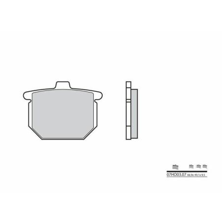 BREMBO 07HO0307 : Pastillas de freno orgánicas Brembo 07HO0307