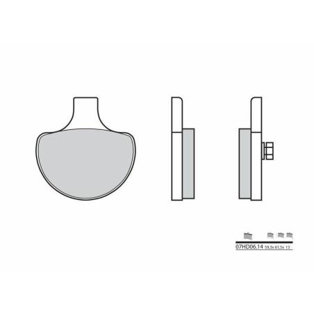 BREMBO 07HD0614 : Pastillas de freno orgánicas Brembo 07HD0614