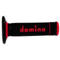 DOMINO A02041C4240A7-1 : Puños off road DOMINO cross negro/rojo A02041C4240