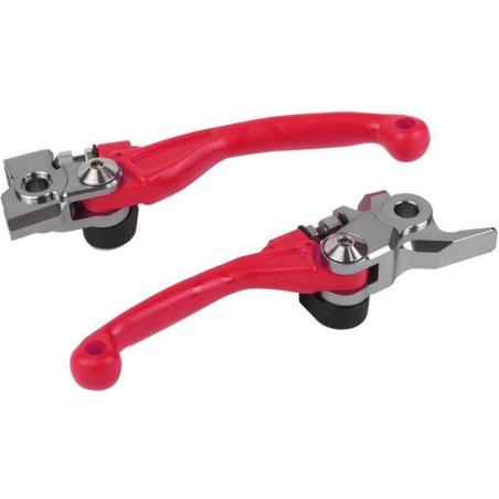 POLISPORT 8487200003 : Juego de manetas articuladas POLISPORT Pivot rojo - Honda