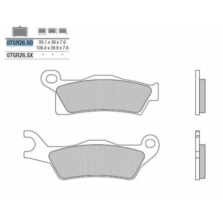 BREMBO 07GR26SD : Pastillas de freno sinterizadas Brembo 07GR26SD