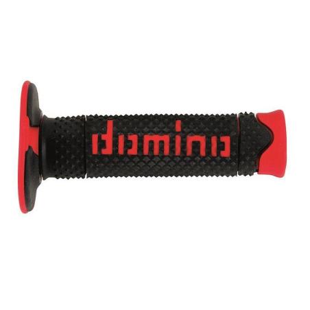 DOMINO A26041C4240A7-0 : Puños off road DOMINO DSH negro/rojo A26041C4240