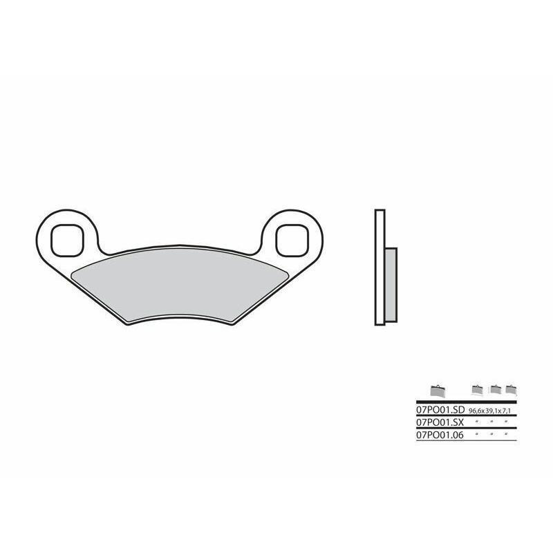 BREMBO 07PO01SX : Pastillas de freno sinterizadas de competición Brembo 07PO01SX