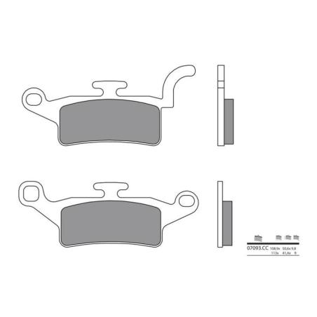 BREMBO 07093 : Pastillas de freno orgánicas Brembo 07093